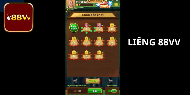 Liêng tại 88vv có bao nhiêu dạng?